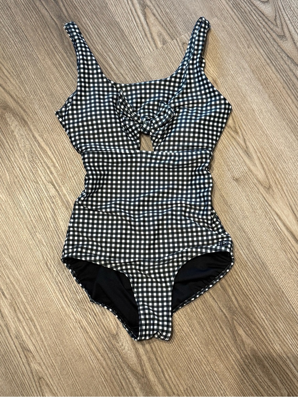 Albion Black and White Gingham One-Piece Swimsuit